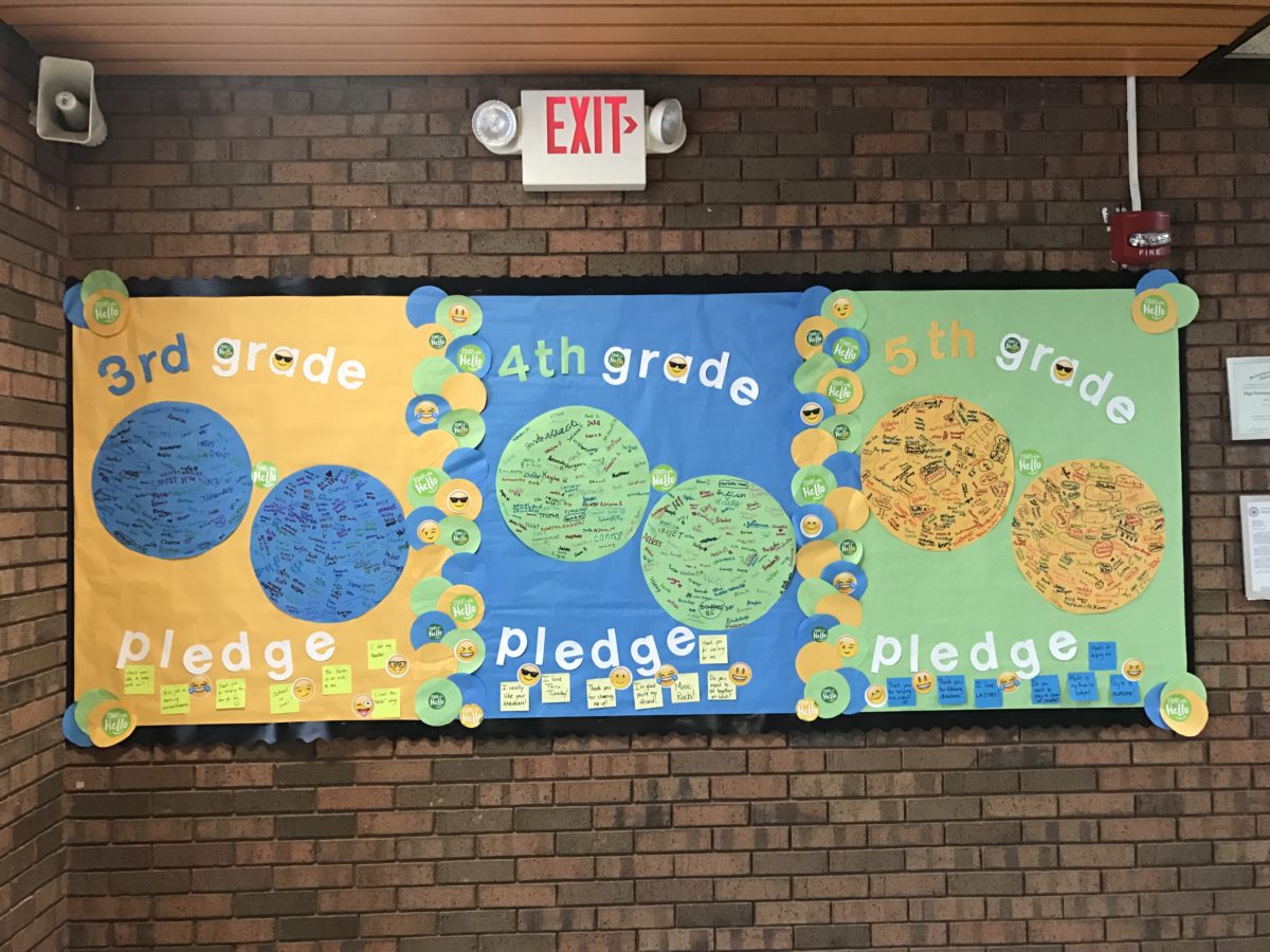 Miller Place Elementary School Students Create Wall of Positivity